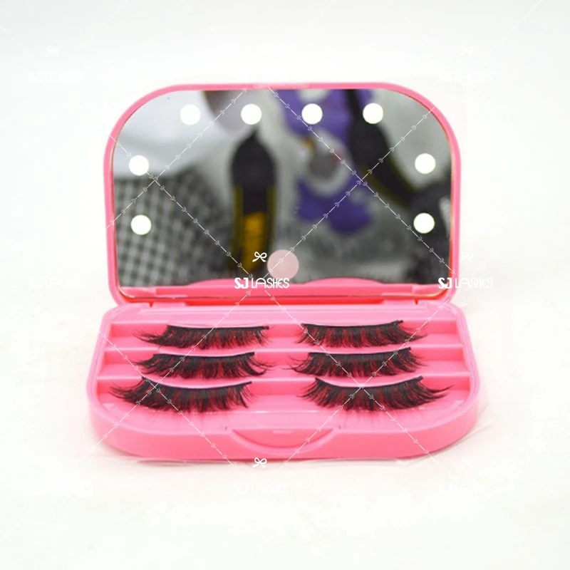 

Custom Lashbox Mink Eyelashes Custom 3D Mink Lashes Led, Natural black