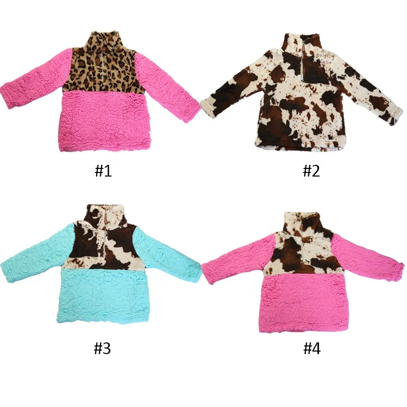 

Hot Comfortable Coat Female Brown Cow Print Mommy and Me Outfits Wholesale Snowflake Pullover Girl Warm Winter Zipper Sweater, Picture shown