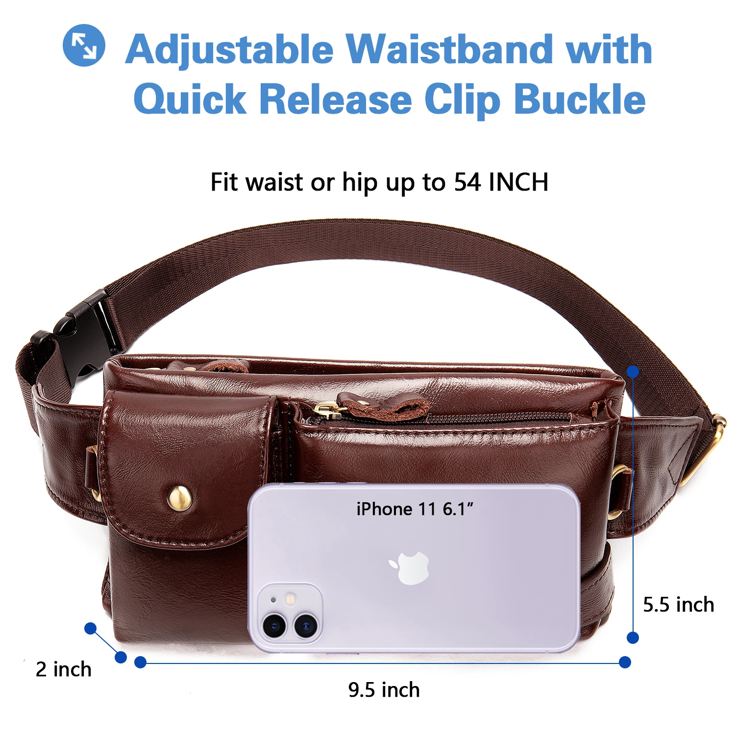 
Drop Shipping 9080 Real Leather Men Cross-Body Hiking Waist Bag Retro Outdoor Adult genuine leather Waist Bag 