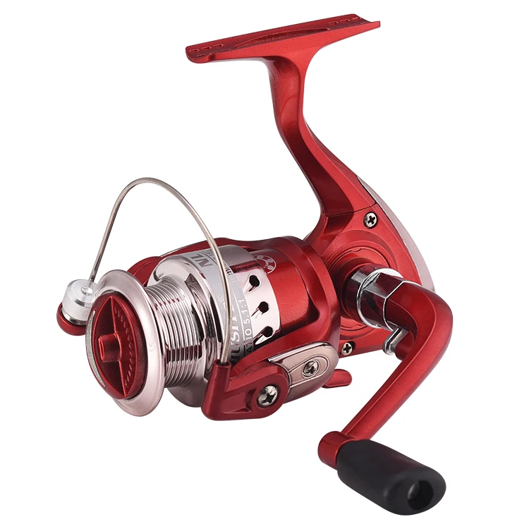 

Factory Directly Wholesale Bait Runner Fishing Equipment Plastic Spinning Reel, Red