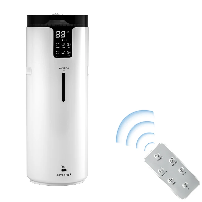 

Air Diffuser Floor Standing Machines For Room Large Capacity Wireless Smart 16l Ultrasonic Humidifier, White/black