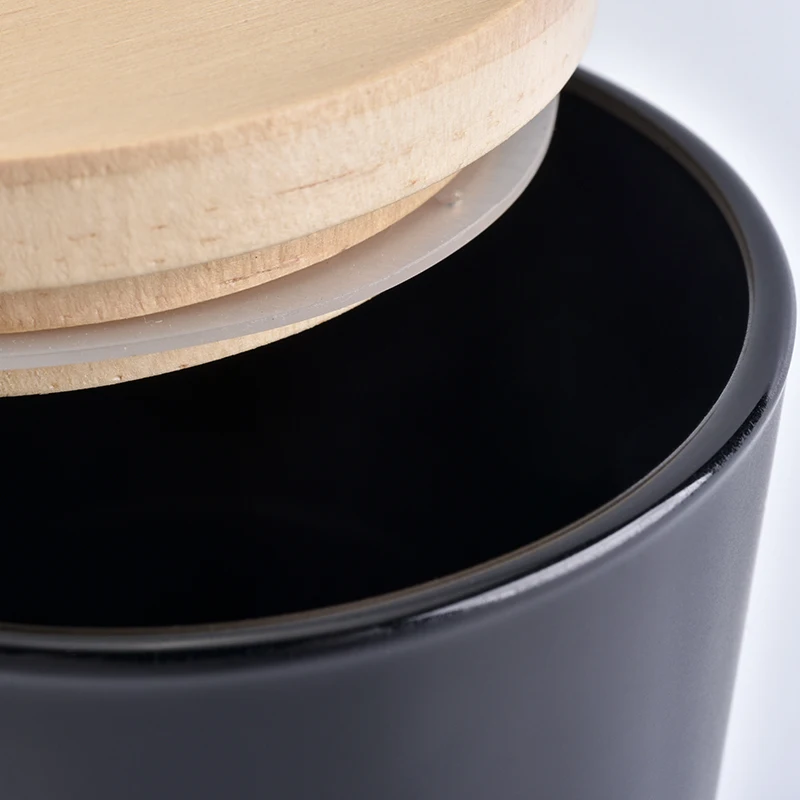 matte black glass candle jars