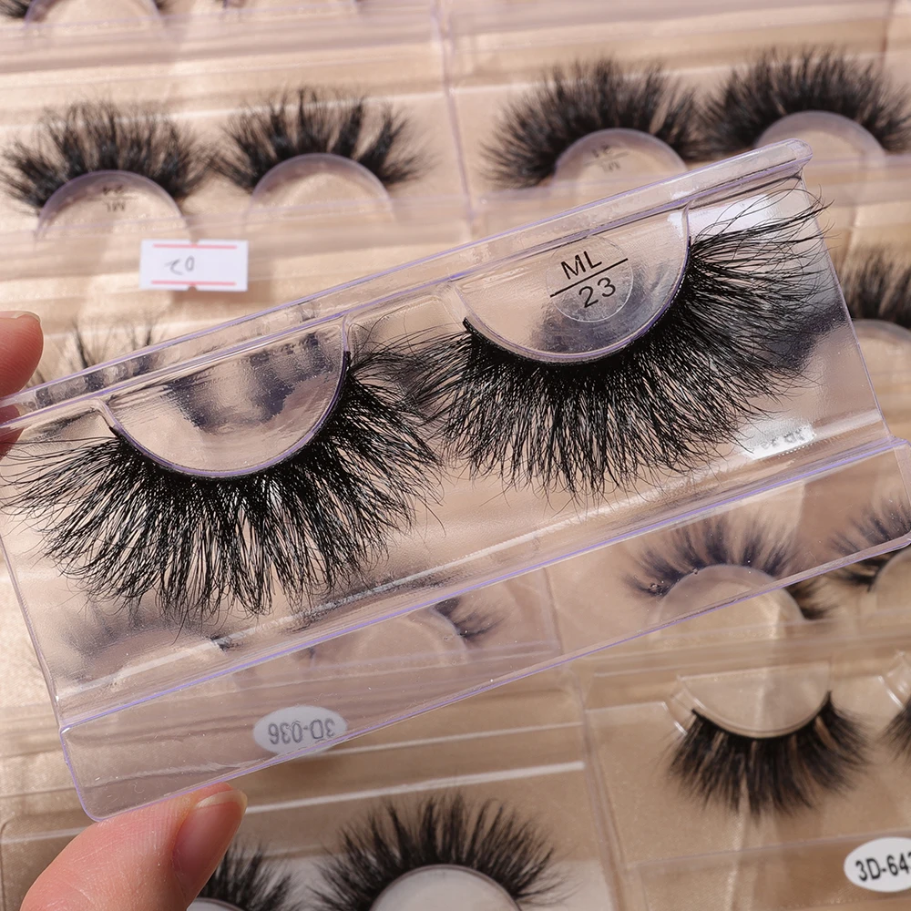 

25mm Mink Eyelashes 3d Fluffy 3d Mink Lashes, Black color