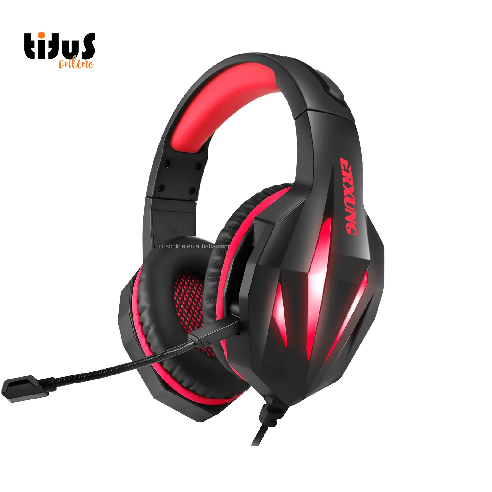 

J5 custom logo anc usb wired headset gaming overhead mic gamer for pc gaming headphone noise cancel gaming headphones