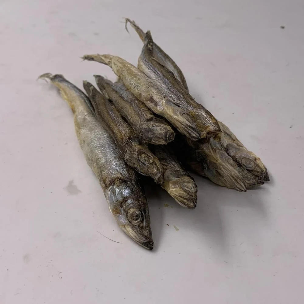 

Pet food cat food Dry Capelin Fish Complete natural with sea fish dry food for cats, Natural color