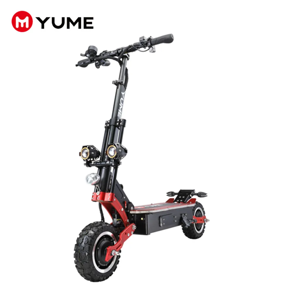 

2020 YUME X11 New arrival 60V 5000W dual motor foldable fat tire adult electric scooter, Black