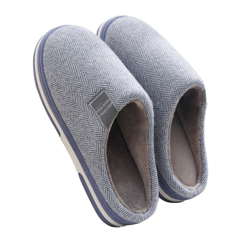 

Hot sell Autumn And Winter Bottom Soft Non-slip Indoor Cotton Slippers, Black,gray,blue,pink or customized color