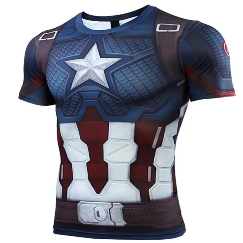 

High Quality Compression Short-Sleeved T-Shirt Sports Superhero T-shirt