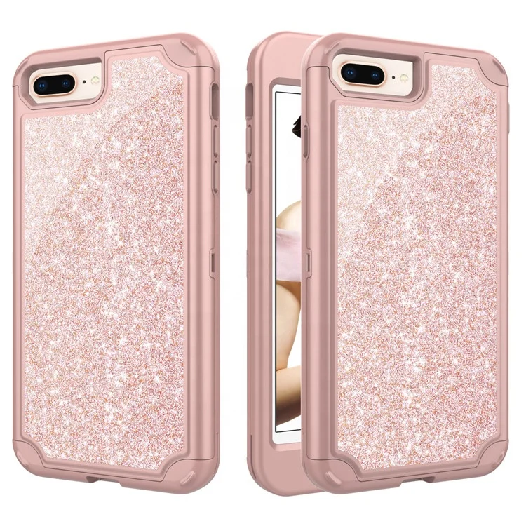 

Saiboro shockproof hard bling silicone tpu pc glitter back cover cases for iphone xr xs xs max x case silicone, Black, pink, purple