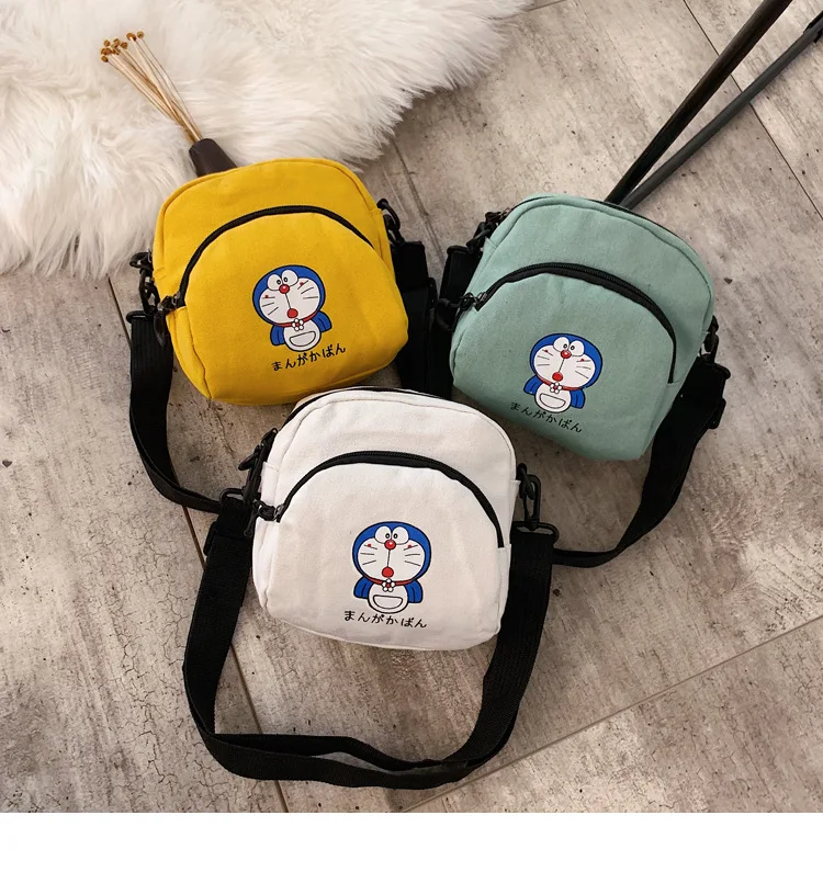 

hot sale good quality cartoon cute small bag women waterproof canvas messenger bag