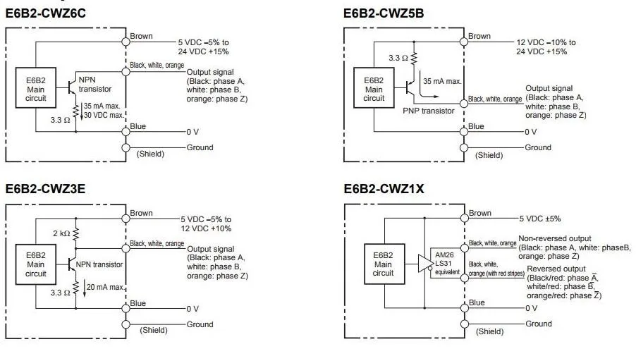 Omron e6b2 cwz6c схема подключения