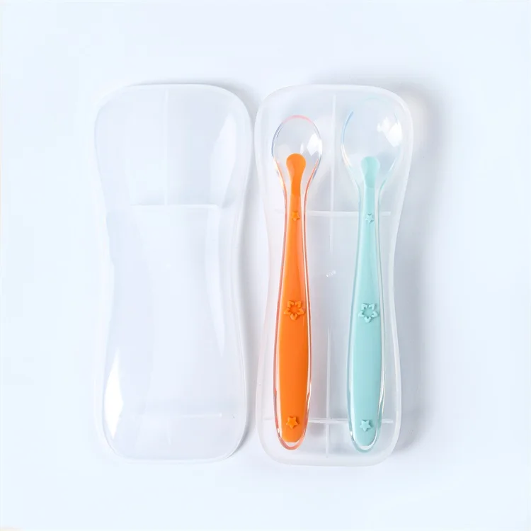 

Wholesale Non-Toxic Long Baby Pre-Spoon Baby Spoon Silicone Spoon For Baby, Blue