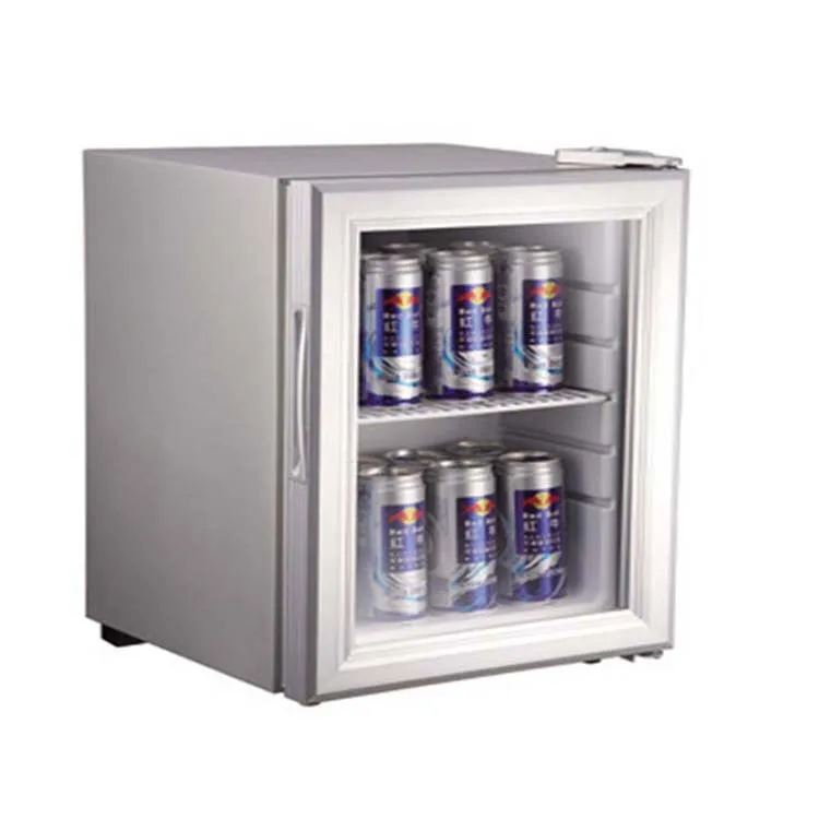 mini beer fridge with glass door