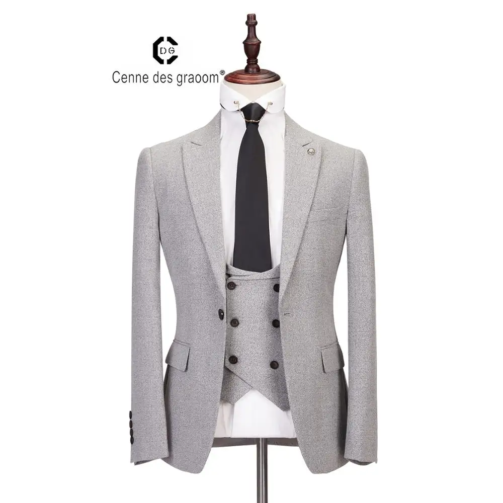 

2020 New design custom italy wool business gray suit blazers for men