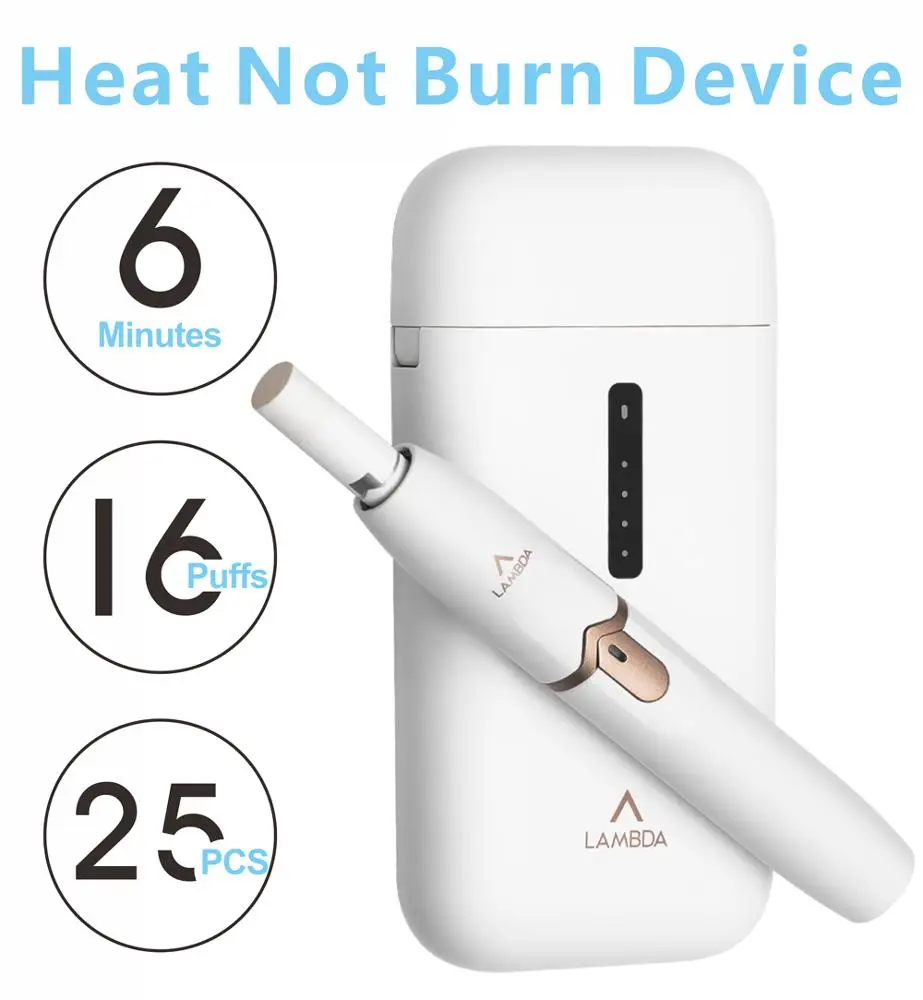 
2019 New Heat No Burn Tobacco Heating Device LAMBDA A1Heat Sticks Not Burn Dry Herb Electronic Cigarette Original Manufacturer 