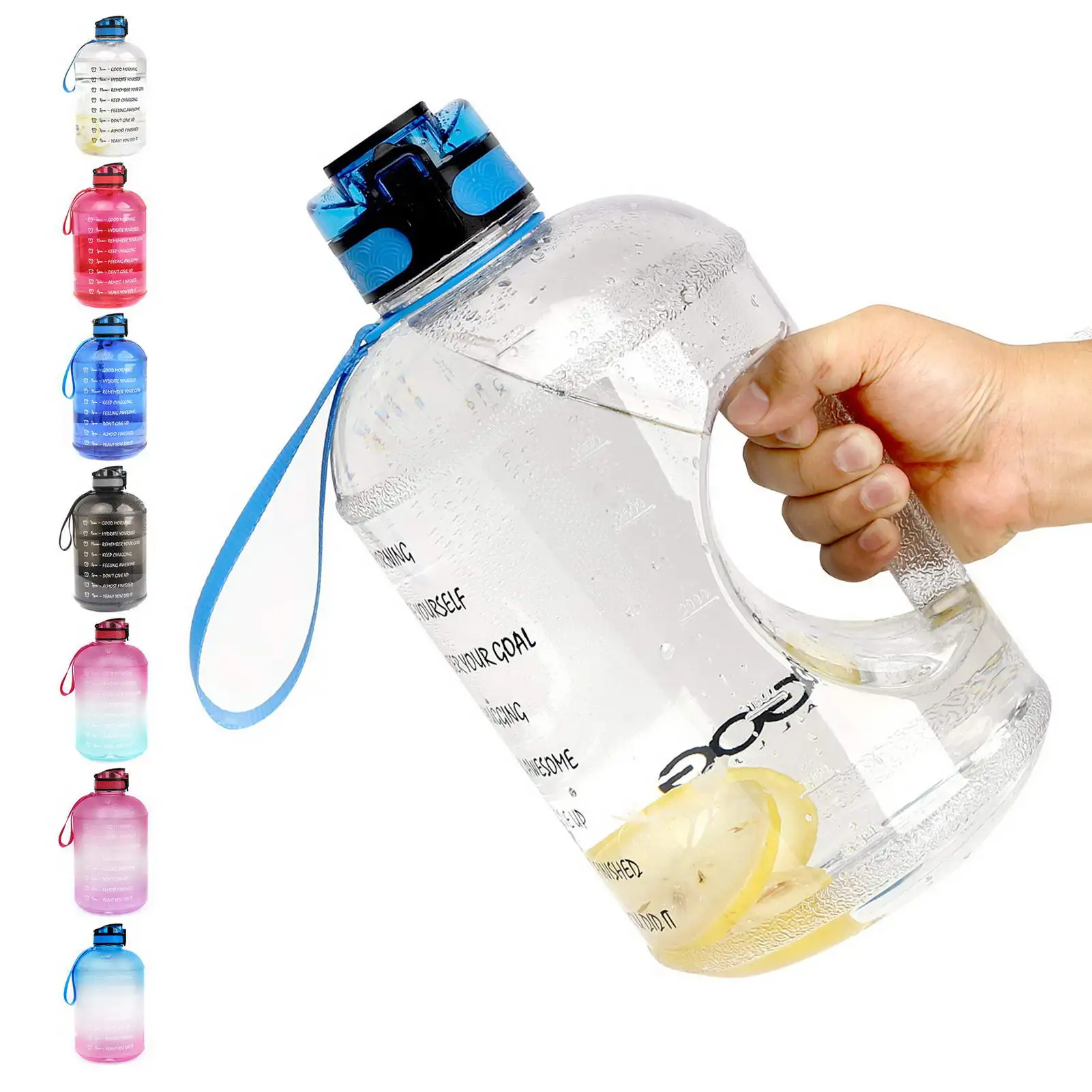 

Eco friendly water bottle 3.78L/128oz Gallon Motivational Water Bottle with Time Marker