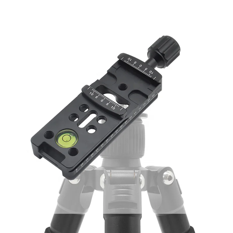 

NNR100 Photographic Equipment Aluminum Tripod Camera Rail Quick Release Clamp New Spring Loaded Quick Release Number Plate, Black