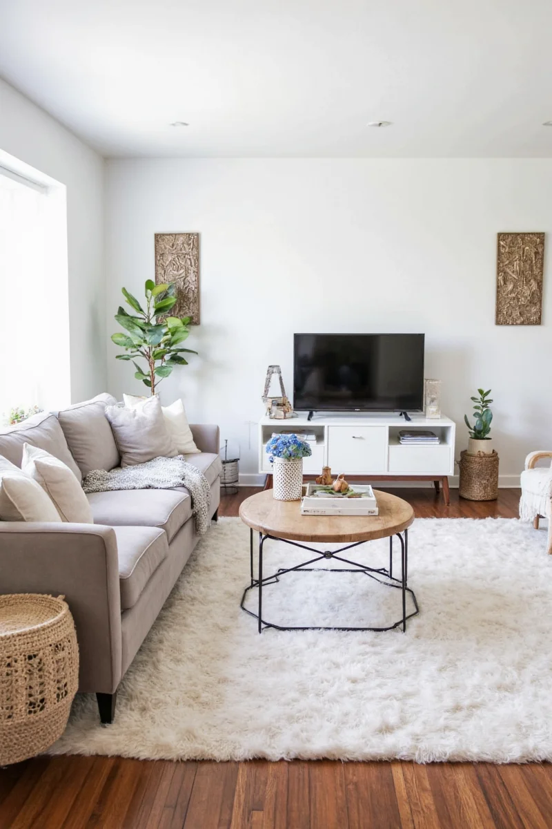 Family-friendly living room layout