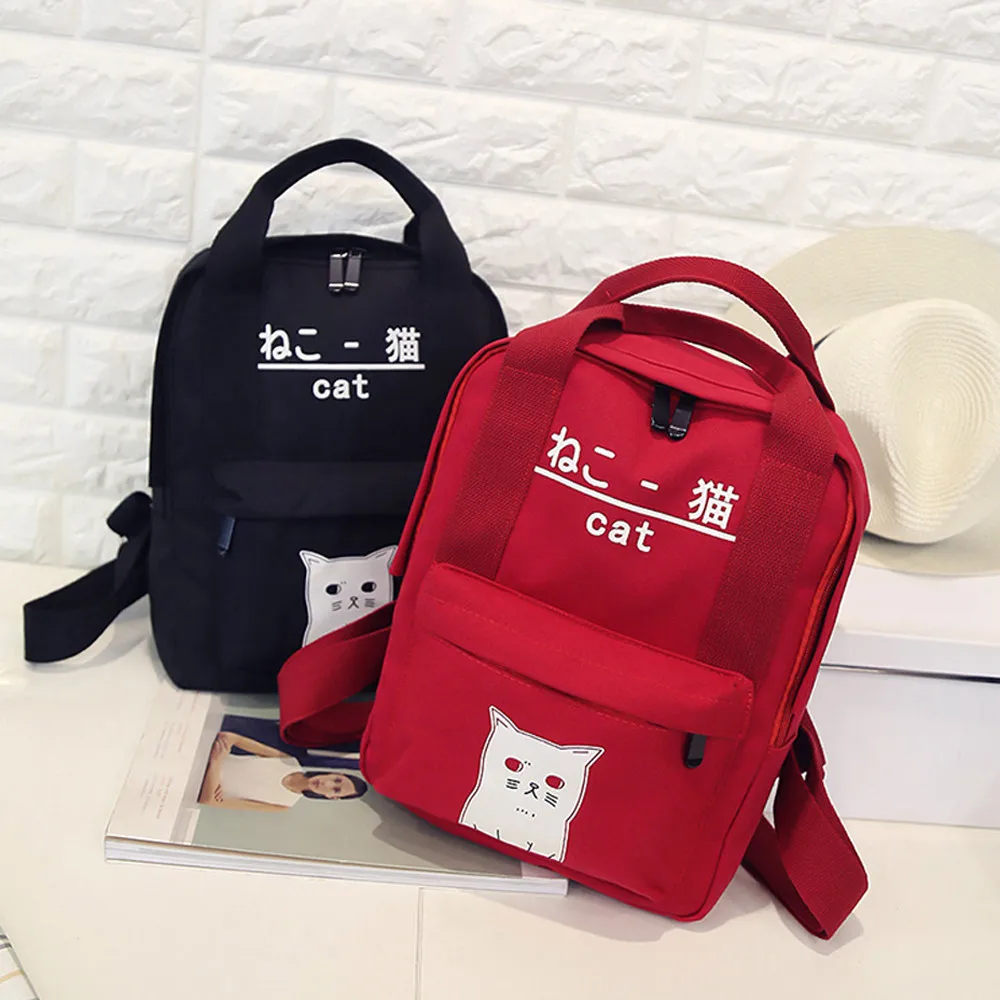 

Women For Girls Teenage Girl Zipper Canvas Female Bagpack School Bags Fashion Shoulder Bag