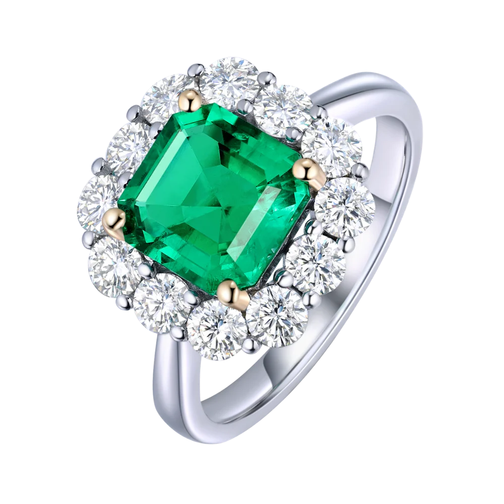 

Anster 9K 14K 18K Gold 925 Sterling Silver 2.03ct Jewelry Ruby Emerald Sapphire Ring, Closed to colombian muzo green