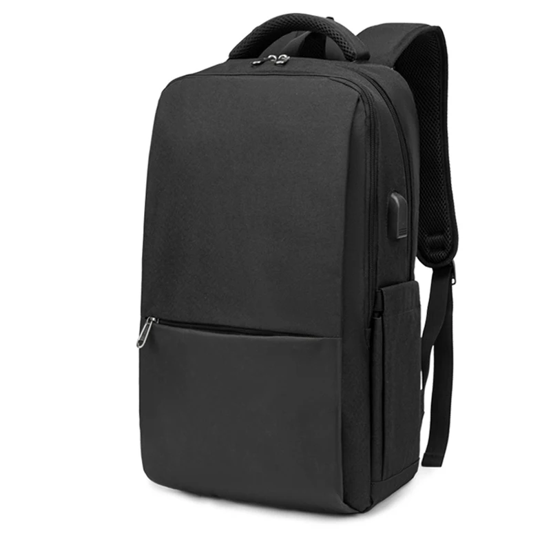 

Mochila Black Impermeable Polyester USB Laptop Men's bag Business Travel Notebook Antirrobo Anti Theft Backpack