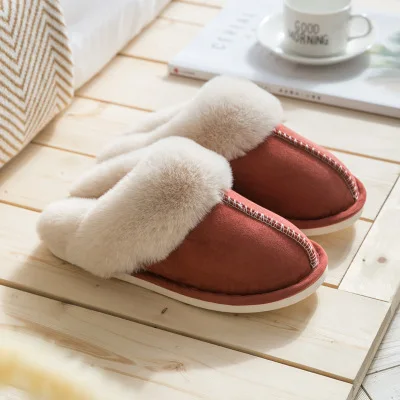 

2021 Fashion Custom Winter House Home Indoor Fluffy Fur Slippers With Logo Unisex Men Women Furry Winter Warm Indoor Slippers, As pictures