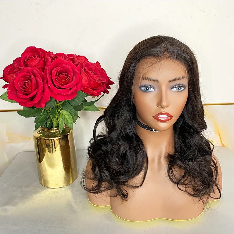 

Wholesale Body Wave Human Hair Lace Front Wig With Baby Hair Glueless Full Hd Lace Wig Single Knot 18Inch 130% Density Lace Wig