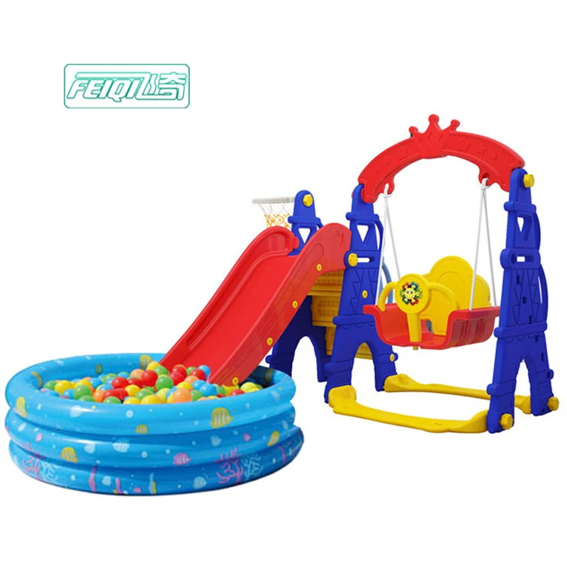 

Dropshipping 2021 Children new style indoor playground baby hot sell multifunctional toys kids cheap plastic swing slide