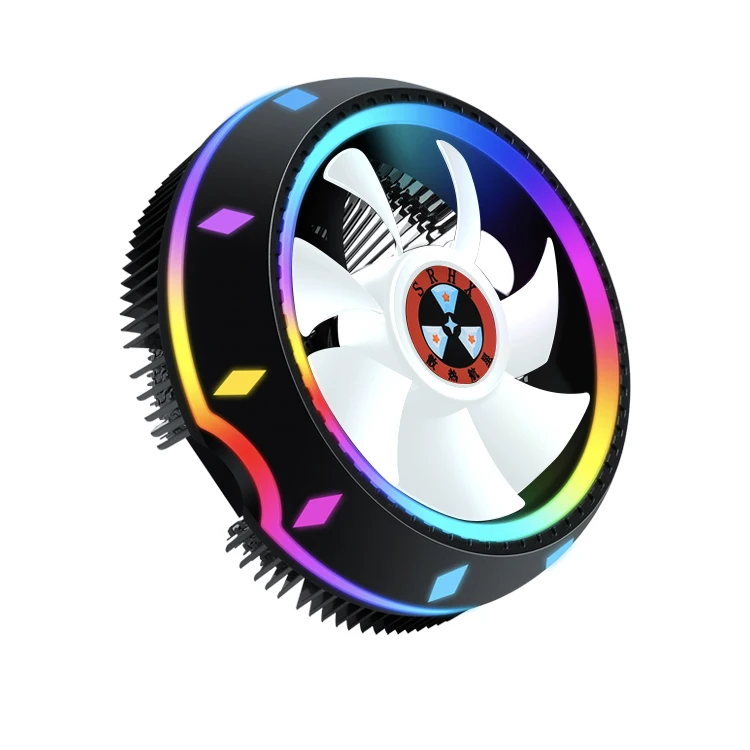 

UFO 12v Universal Intel AMD light colorful LED cpu cooler for Desktop Computer