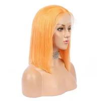 

Cheap Price 100% Virgin Brazilian Human Hair Short Bob Lace Front Wig with Baby Hair