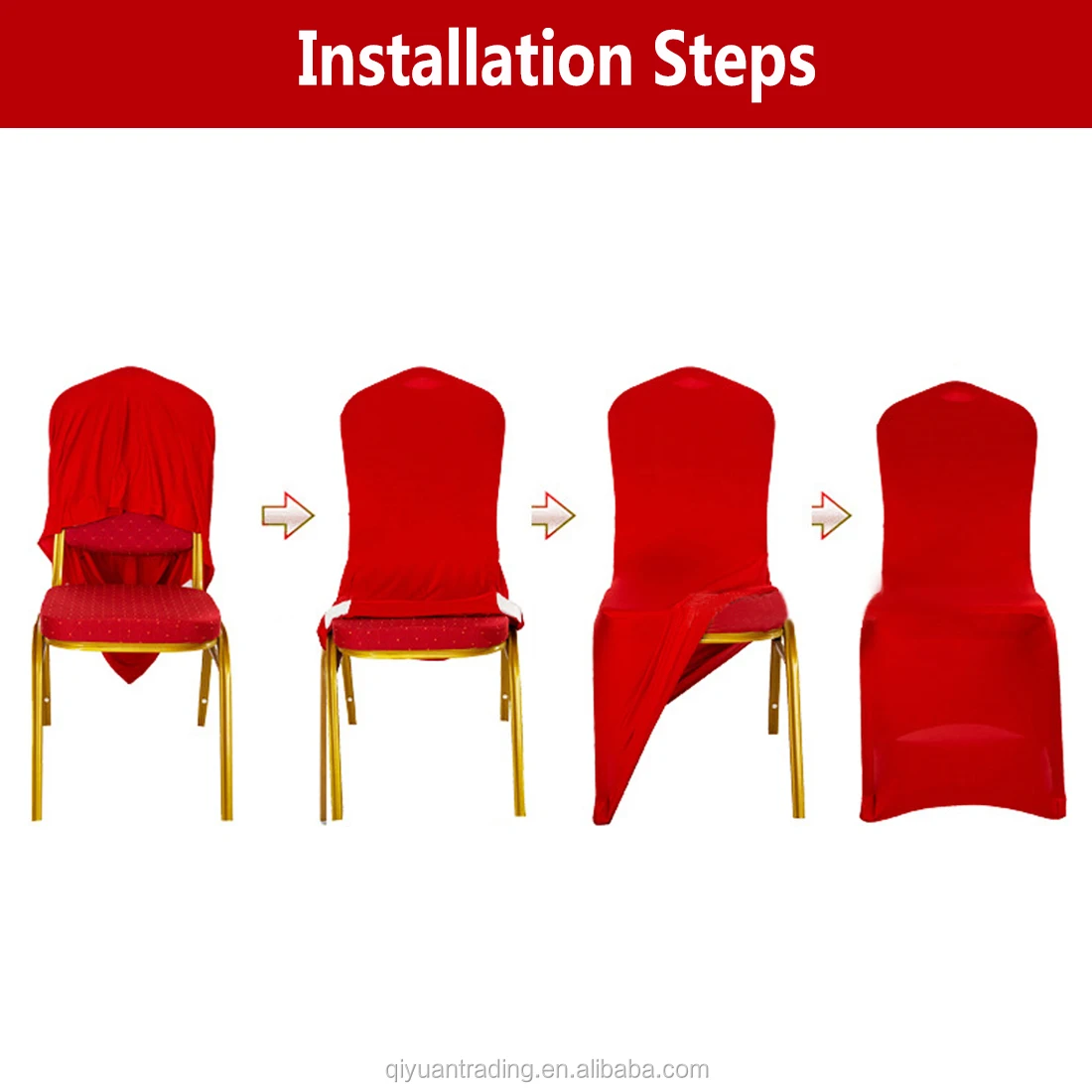 Qy Chair Cover Cloth Wedding White Chair Covers Banquet Hotel Dining