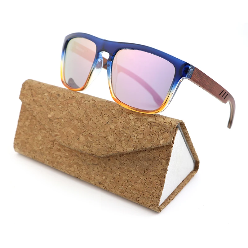 

New Style Trendy Real Wood Temple Polarized Plastic Sunglasses