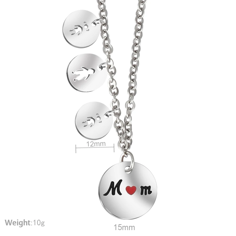 

China Design Wholesale Round Pendant Necklace For Mother