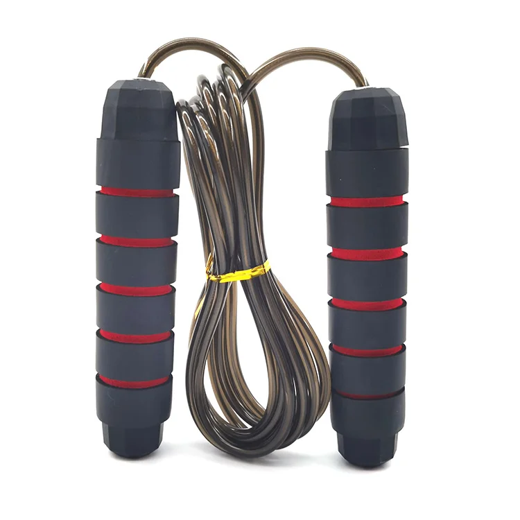 

Custom pvc home gym workout adjustable speed Skipping heavy jump rope, Blue/black/red/green