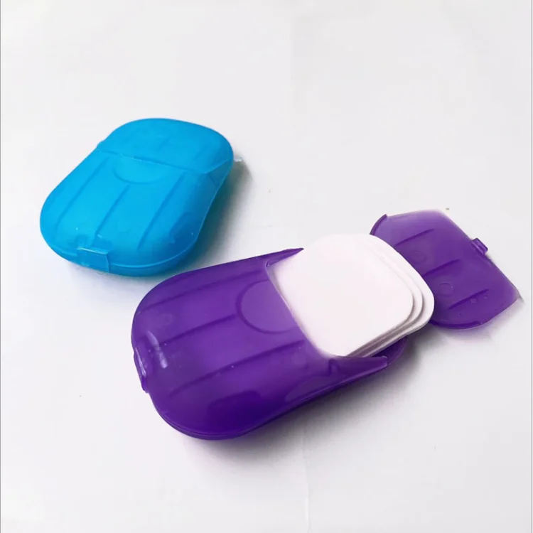 

Amazon Hot sell travel supplies portable disposable soap paper mini paper soap, White