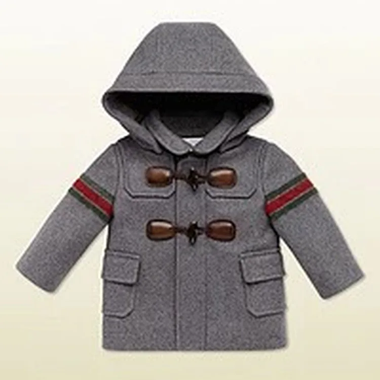 

Retail Selling Autumn&Winter new style fashionable boys warm windbreak jacket boys hooded Overcoat long coats, Picture shows
