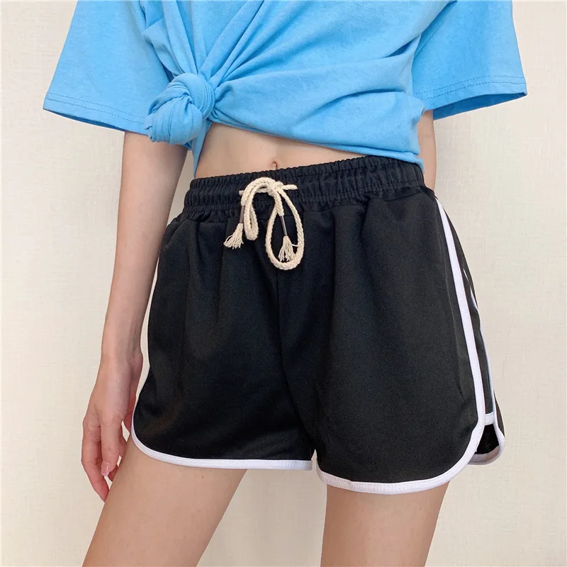 

Summer Women Shorts Student Outdoor Sport Pants Elastic Waist Girl Hot Shorts Female Sexy Casual Patchwork Shorts Feminino, 3 colors