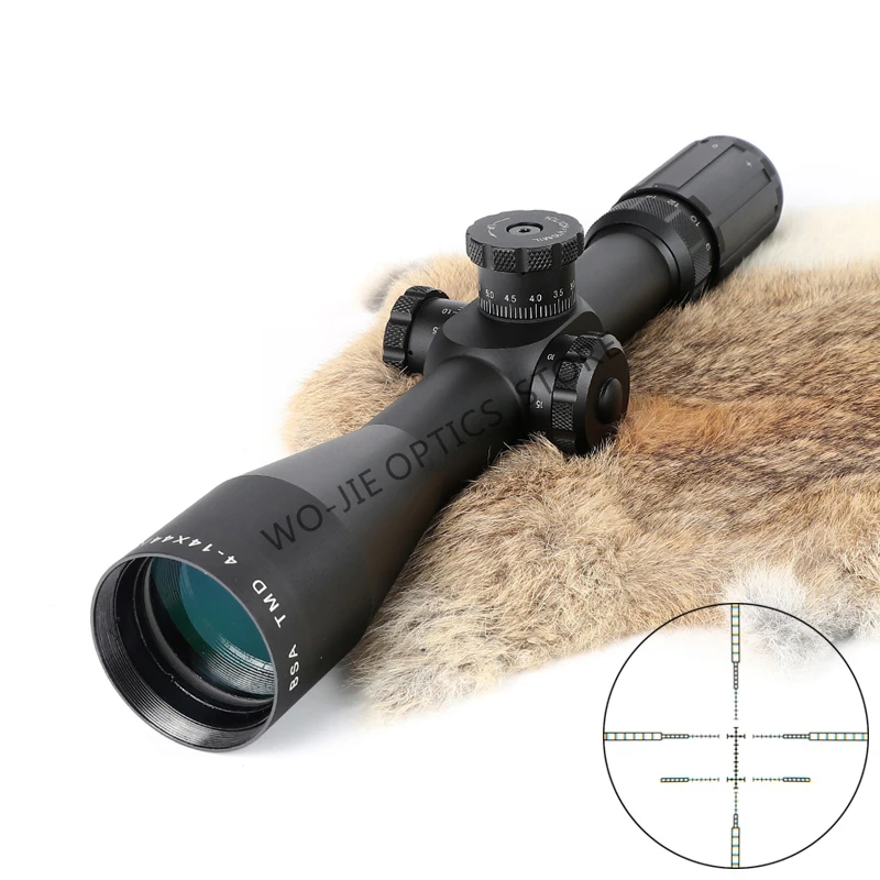 Hunting BSA OPTICS TMD 4-14X44FFP Tactical Riflescope Red Green Illuminated Rifle Scope Sniper Optic Sight Hunting Scopes