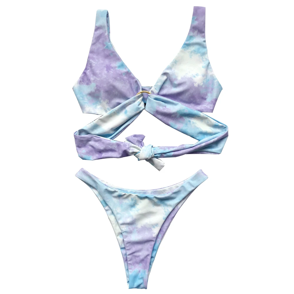 

Swimwear Swimsuit String Women Sexy Girl Set Brazilian Tie Dye Bikini, Accept customized