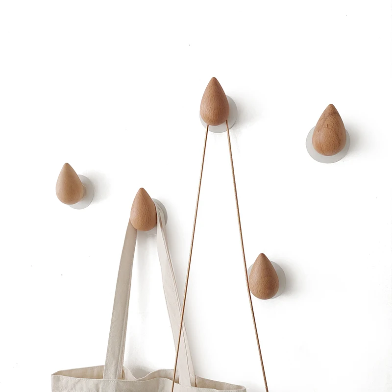 

Hot New Product 2021 most Popular top picks high-quality life individuales Home Water Drop Shape Coats Hook, Natural