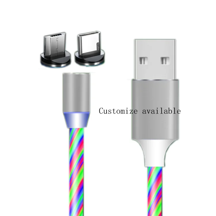 

Fast charge streamer usb cable Led Lighted Light Up Visible Flow Glowing Fast Usb Charging Charger Data Cable For phone, As picture