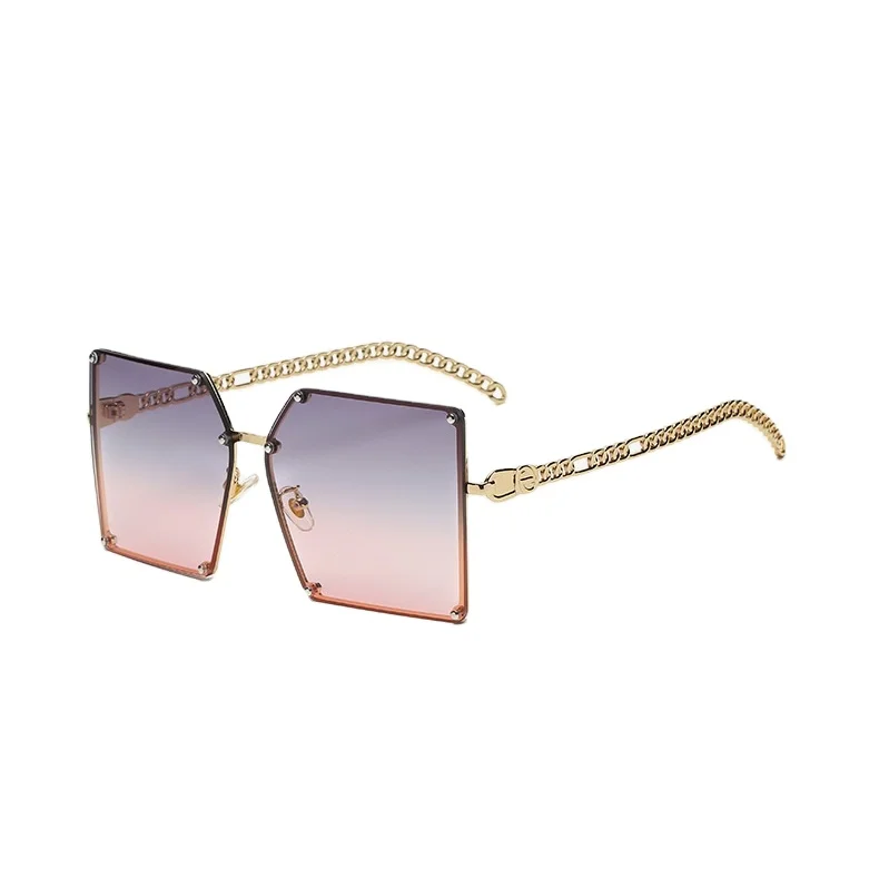 

Oversize Gradient Sunglasses For Female Vintage Steampunk Sunglasses Frame Rivet Women 2021, Colorful