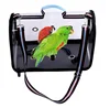 

Protable breathable bird carrier backpack Parrot Carrier Lightweight Bird Travel Cage, Black/blue/red/customized color