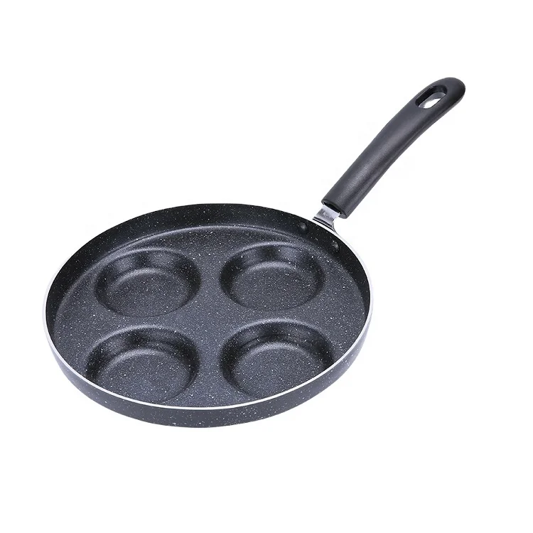 

4-Cup Egg Fry Pan Aluminum Egg Frying Pan For Gas And Electric Stove Tops Nonstick 4 Egg Fry Pan, Black marble