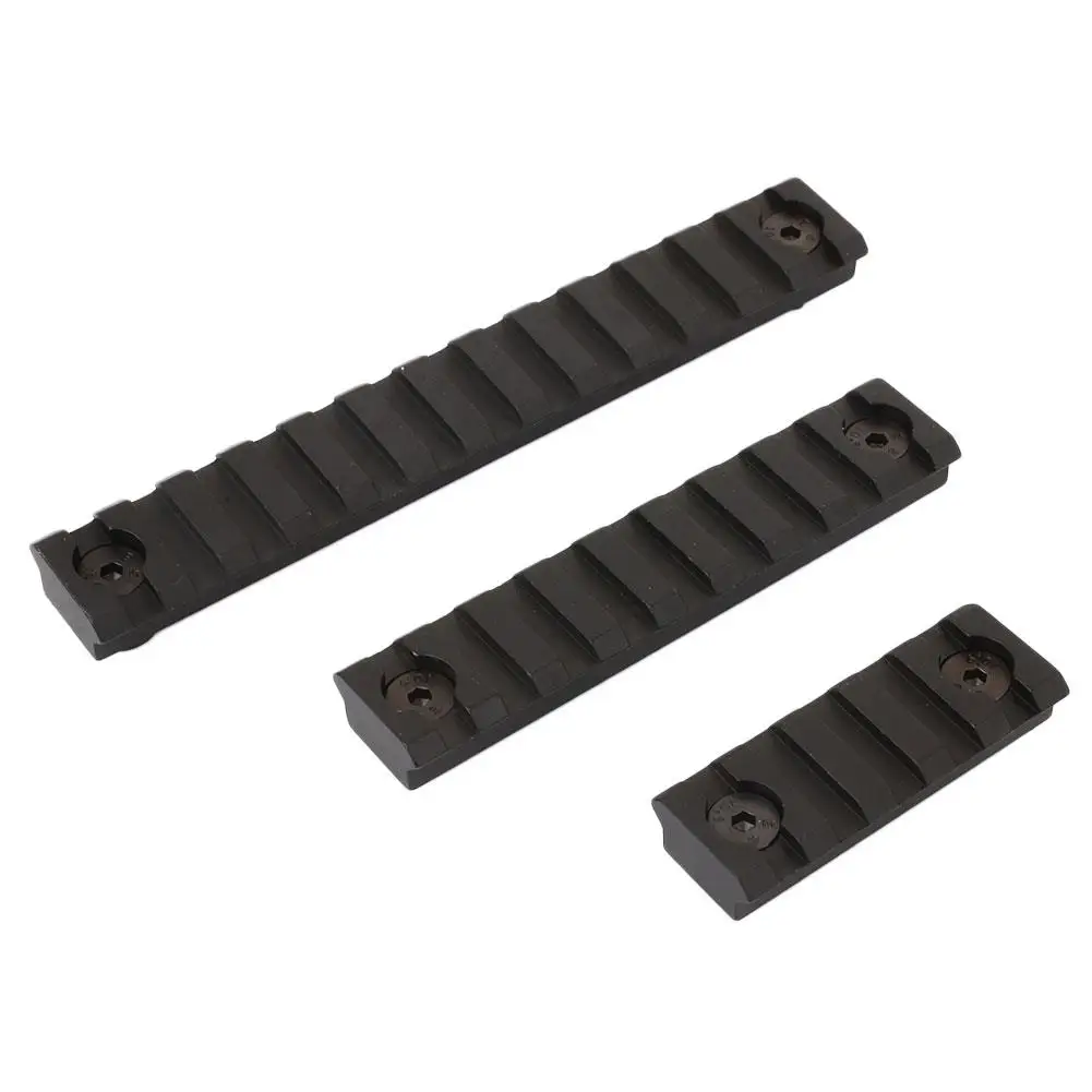 

Fyzlcion Aluminum M-LOK Picatinny/Weaver Rail Segment Handguard Rail Section, Black