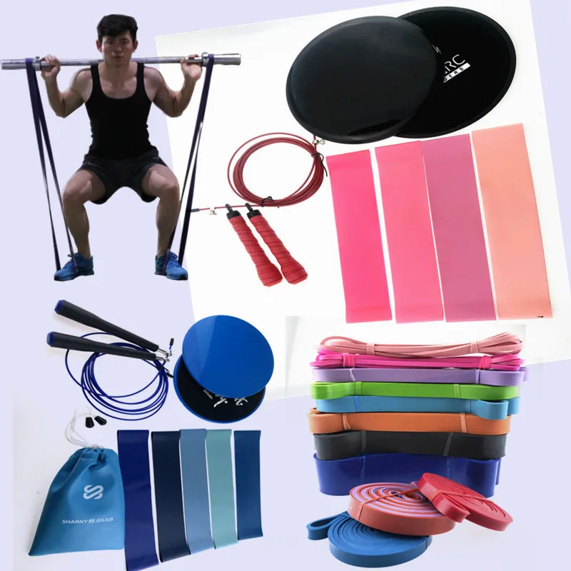 

Full suspension latex resistance bands super commercial gym fitness equipment, Red,pink,black,purple,green,blue,orange,yellow,grey...