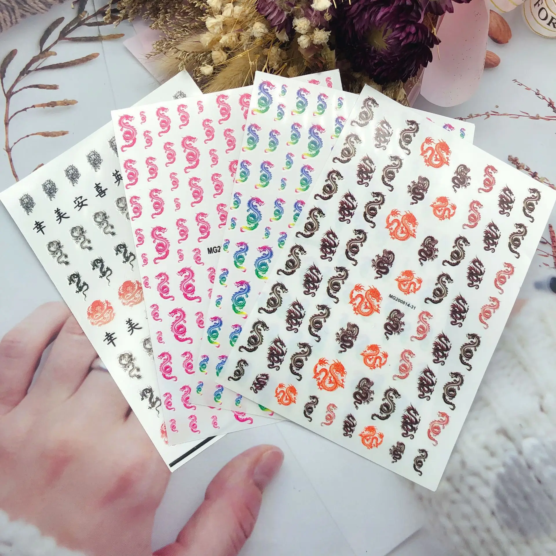 

2020 newest hot! ! new nail sticker dragon nail stickers