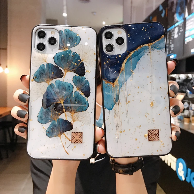 

Luxury Marble Quicksand Effects Pattern Mobile Phone Cases Back Cover for iphone 6 7 8/8 plus x xs max 11 12 pro max, Colorful