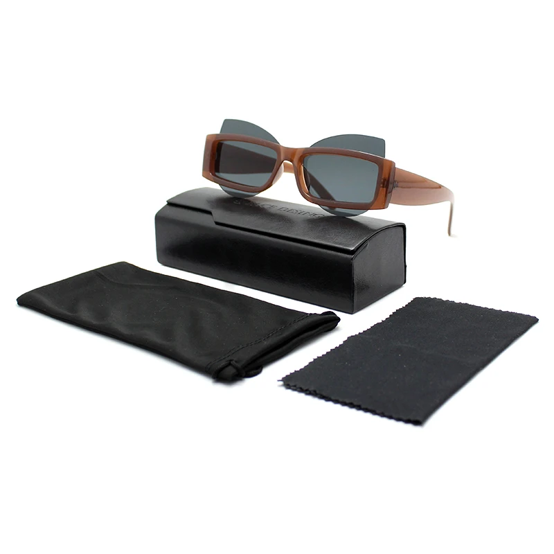 

Wholesale Fashion Women Rectangular Frame UV400 Sunglasses Sun Glasses, 4 colors