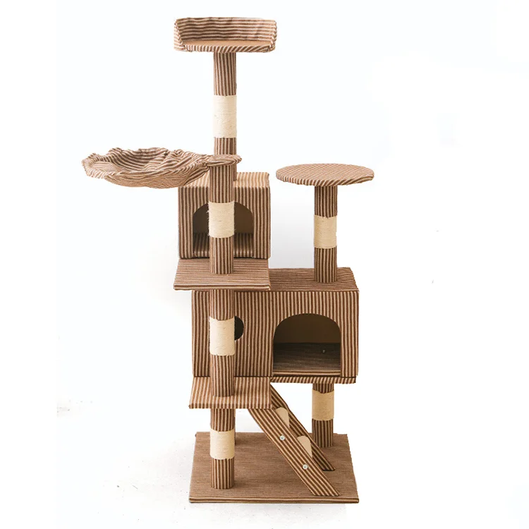 

Custom XXL Large Cat Tower Tree Scratching House Luxury Indoor Cat Climbing Frame